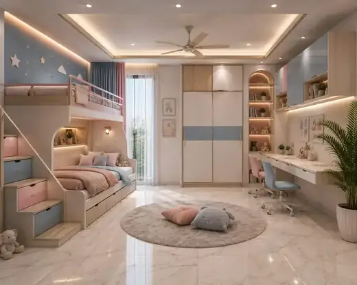 Children’s room with bunk bed